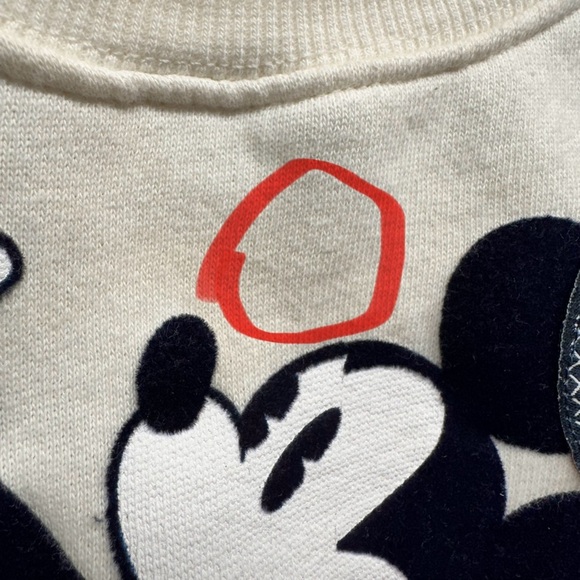 ZARA Disney 100 Baby 12-18 Months Mickey Mouse Ski Club Sweatshirt Patches Cream - Picture 5 of 7